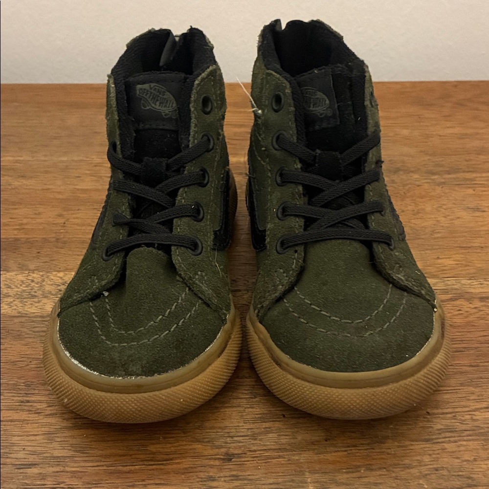 Vans Kids High-Top Sneakers - Olive and Black
